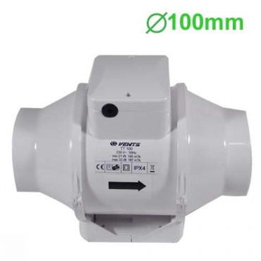 EXTRACTOR TT 100MM (145/187M3/H) VENTS (TUBULAR DOS VELOCIDADES)